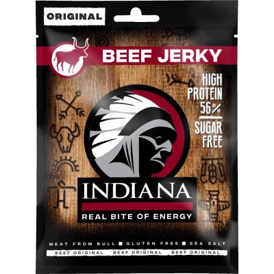 Obrázek zobrazuje produkt Indiana Jerky Original Hovězí 100g